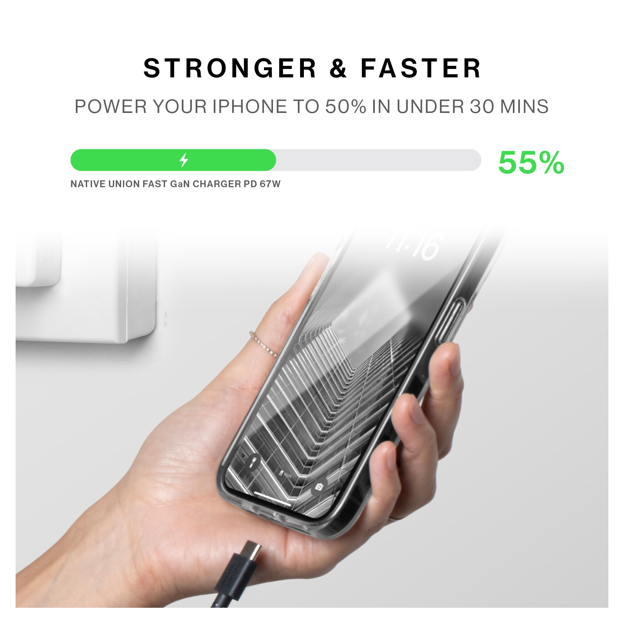 native-union-fast-gan-charger-pd67w-ultra-compact-3-port-usb-c-usb-a-travel-char image 5