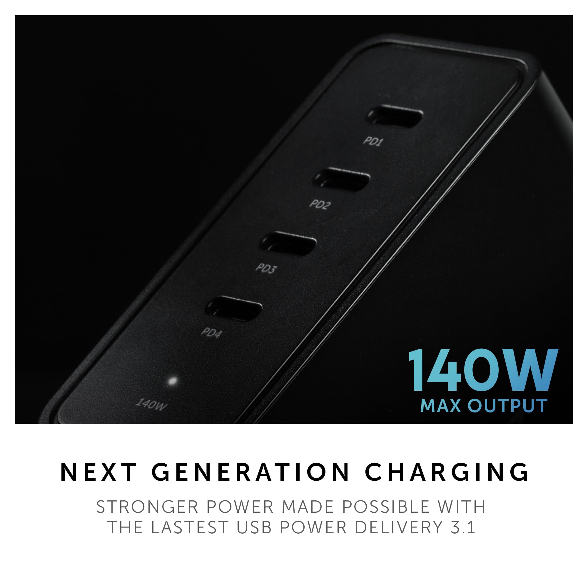 native-union-fast-gan-charger-pd-140w-4-port-usb-c-desktop-charging-station-with image 2