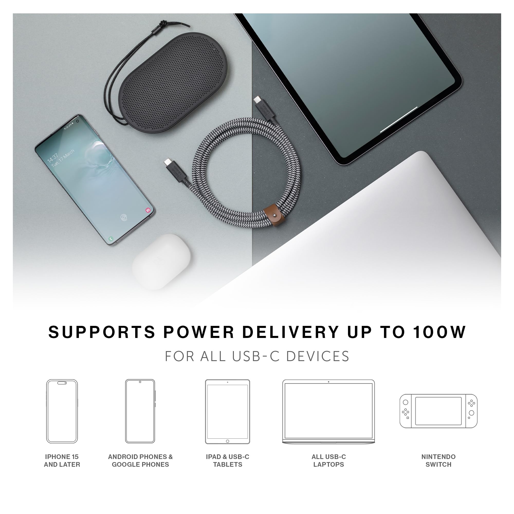 native-union-belt-cable-xl-100w-10ft-3m-ultra-strong-braided-usb-c-to-usb-c-char image 3