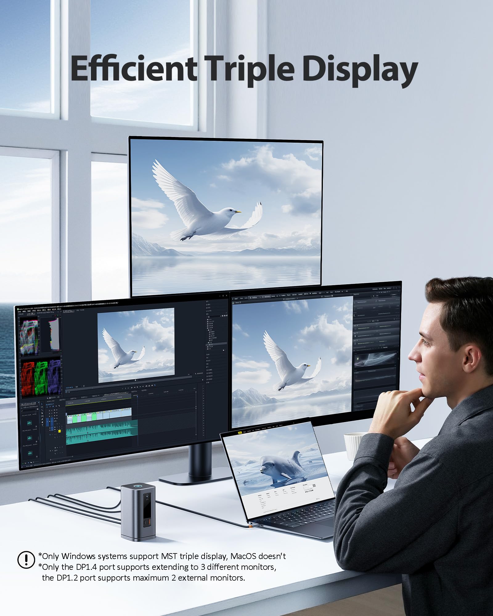 baseus-spacemate-11-in-1-usb-c-docking-station-with-triple-4k-display-10gbps-usb image 3