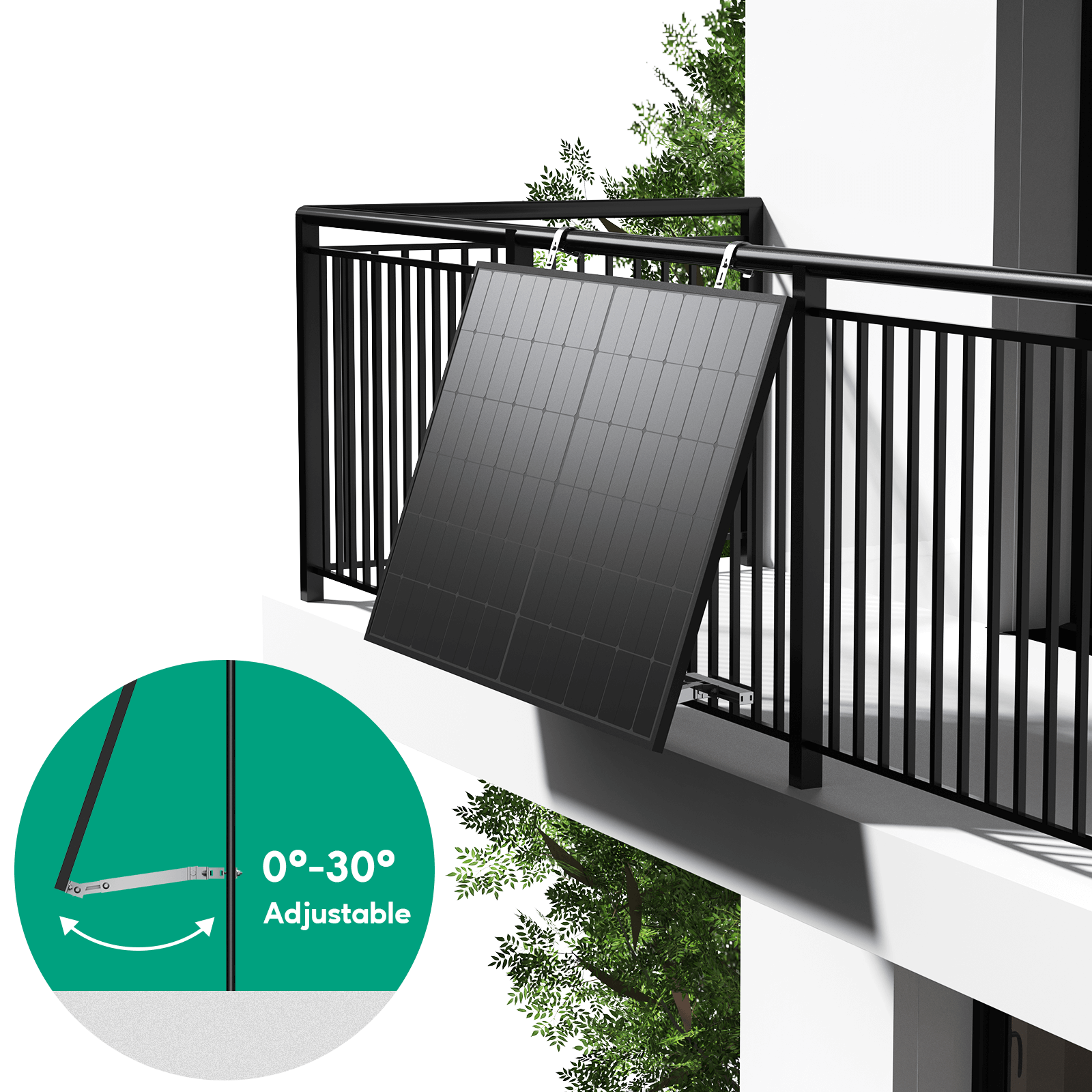 zendure-420w-rigid-solar-panels-2-pack-with-microinverter-monocrystalline-solar- image 4