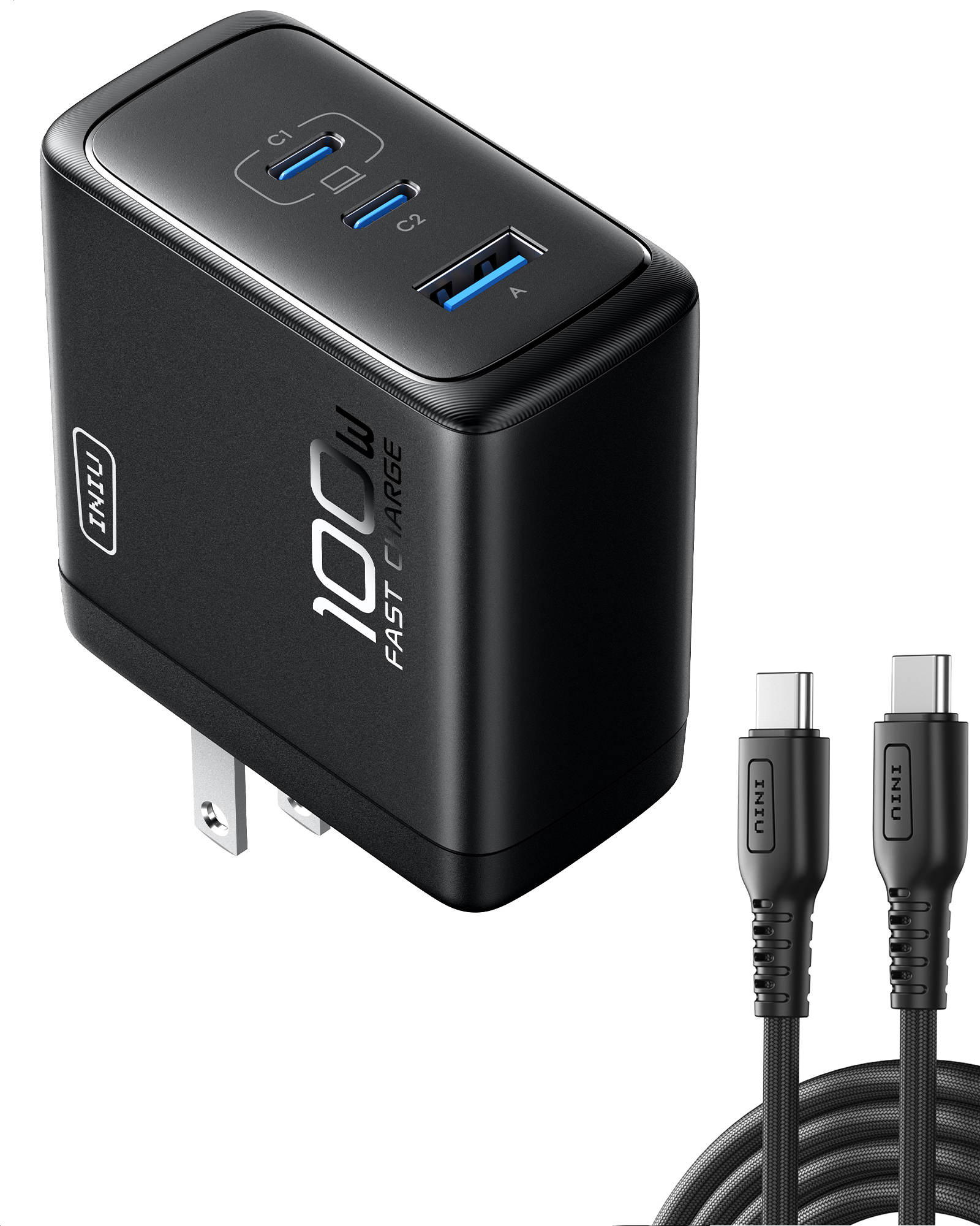 iniu-a11-100w-3-port-gan-wall-charger-compact-fast-charging-block-for-laptops-ph image 2