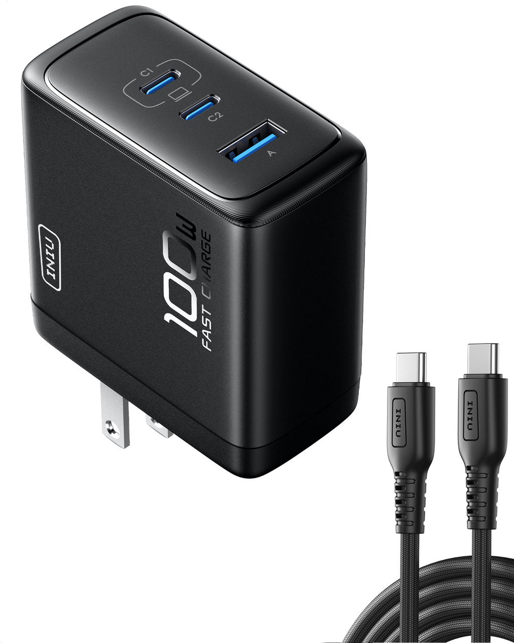 iniu-a11-100w-3-port-gan-wall-charger-compact-fast-charging-block-for-laptops-ph image 1