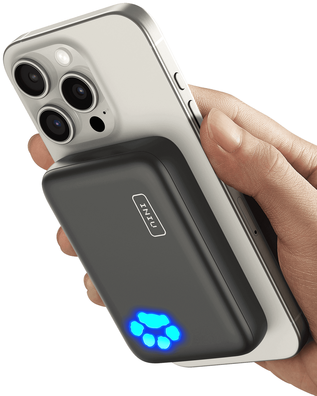 iniu-b43-magsafe-10-000mah-compact-magnetic-power-bank-with-snap-and-charge-for- image 1