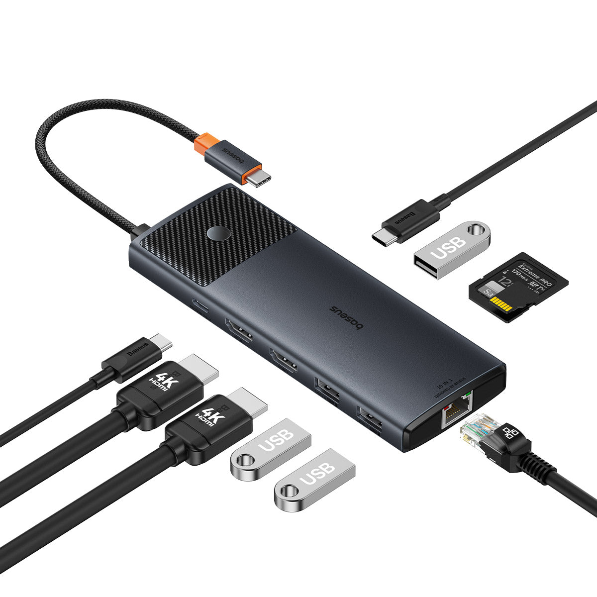 baseus-10-in-1-dual-display-usb-c-hub-with-dual-4k-monitor-support-for-laptops image 8