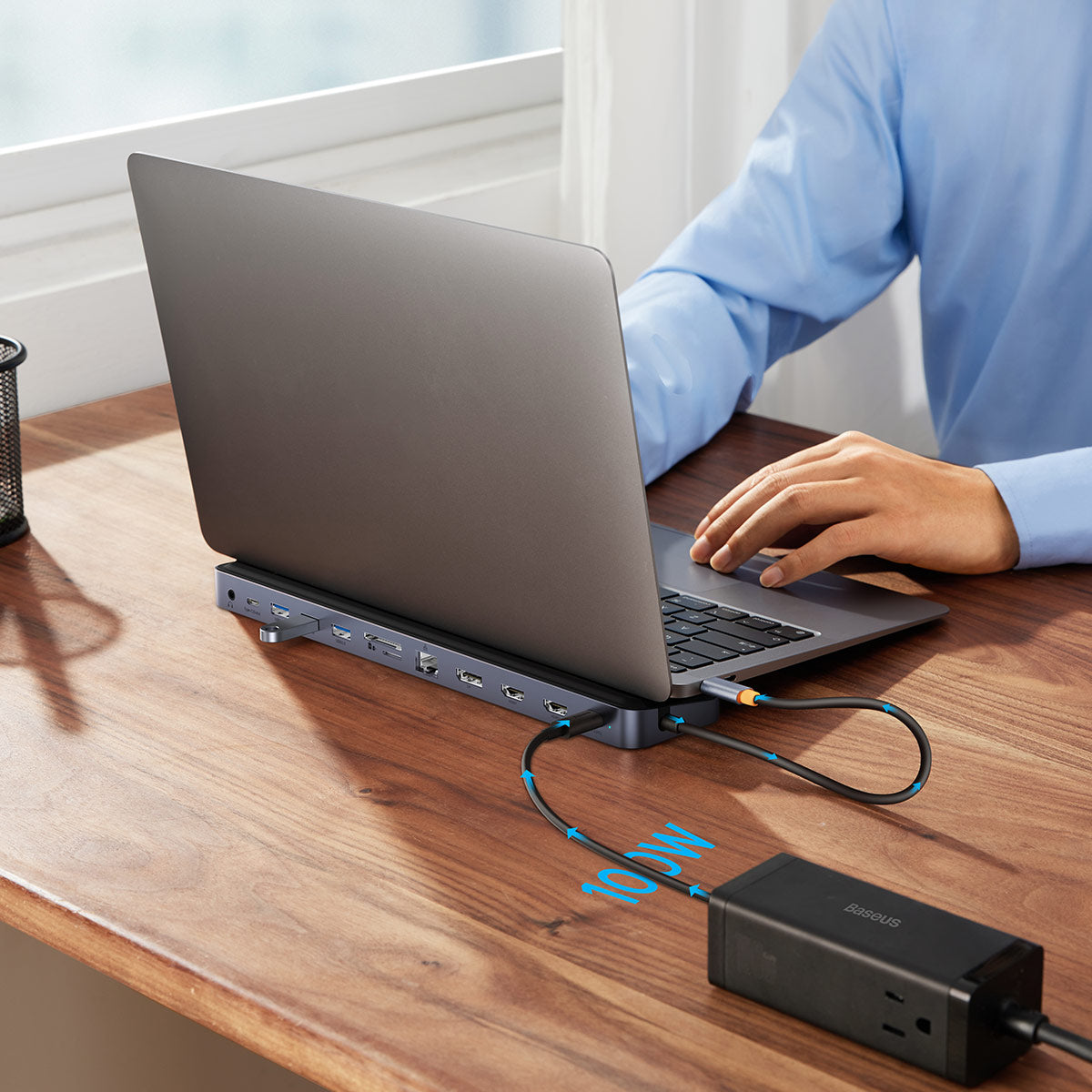baseus-12-in-1-laptop-usb-c-hub-docking-station-quad-hdmi-multi-monitor-adapter- image 7