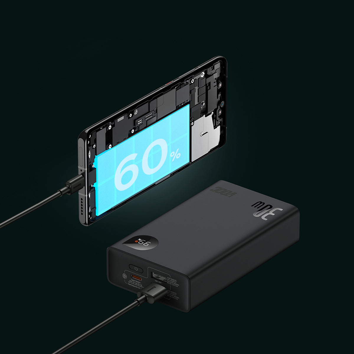 baseus-adaman2-power-bank-30w-20000mah-vooc-portable-charger-with-pd-fast-chargi image 7