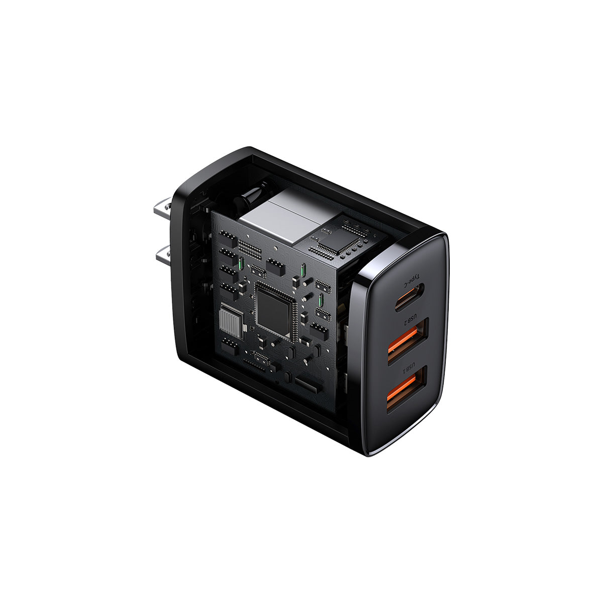 baseus-compact-30w-3-port-fast-charger-pd-wall-charger-with-intelligent-power-al image 7