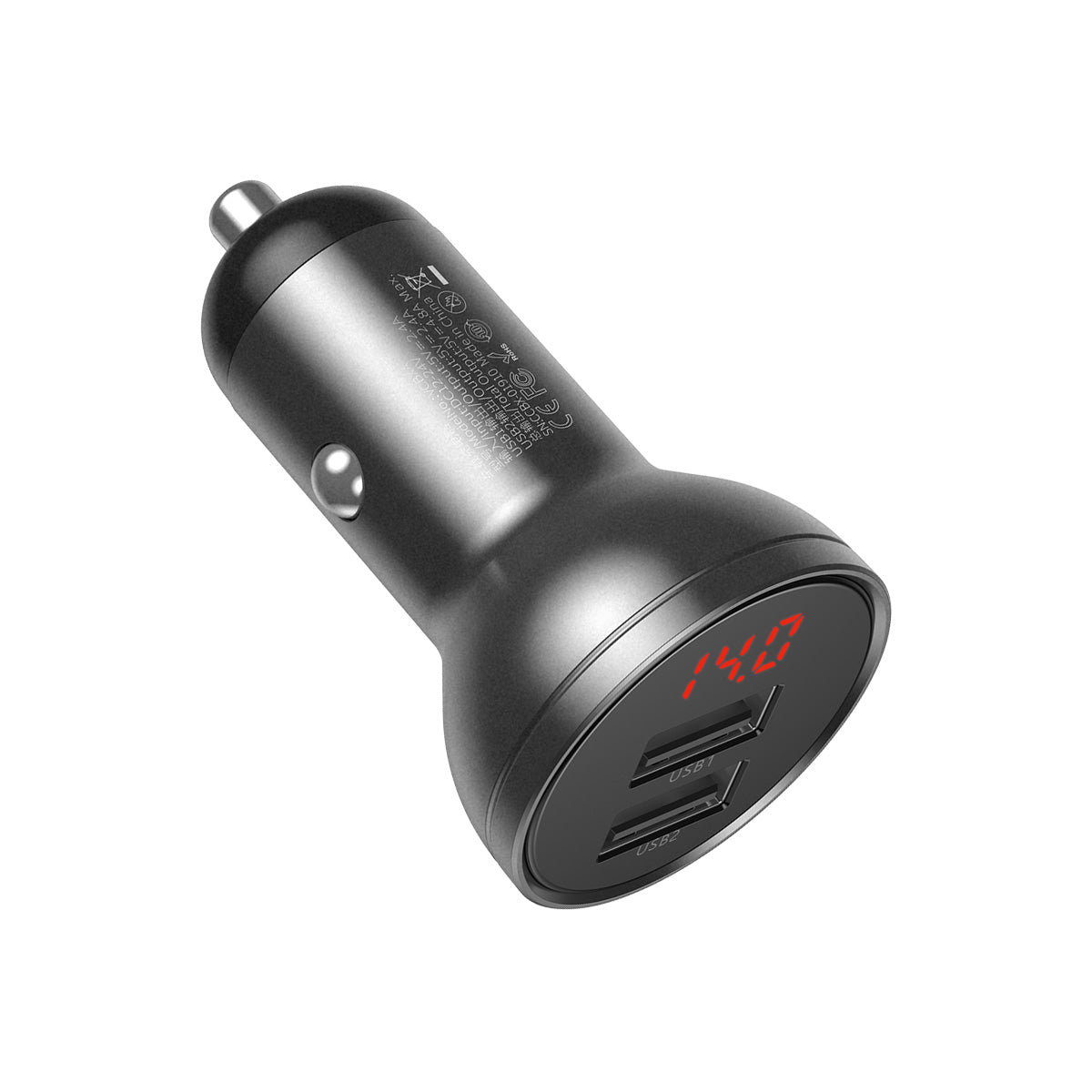 baseus-24w-dual-usb-a-metal-car-charger-with-digital-battery-voltage-display-4-8 image 3