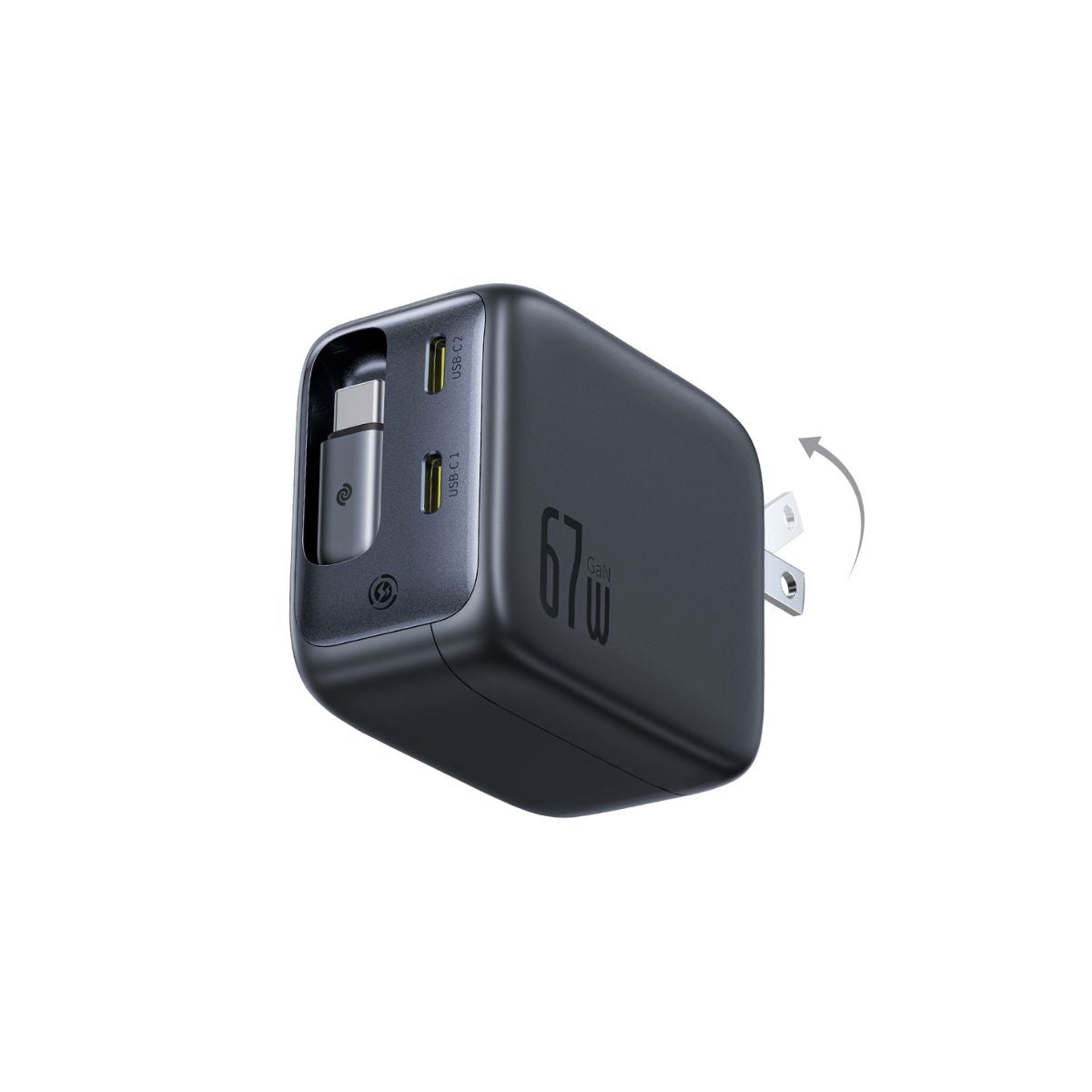 baseus-enercore-cj11-fast-charger-with-retractable-cable-3c-67w-gan-wall-charger image 3