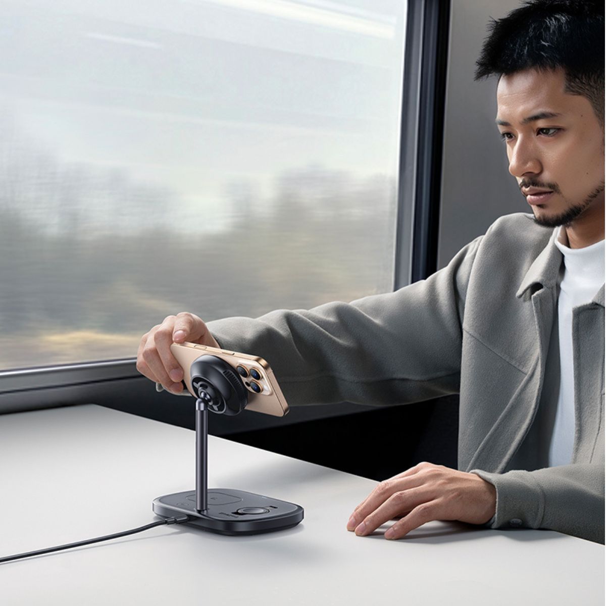 baseus-enerfill-fs41-3-in-1-wireless-charging-stand-for-phone-earbuds-and-watch image 5