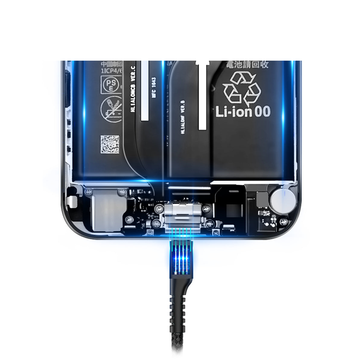 baseus-fish-eye-usb-c-spring-coiled-cable-2a-charging-480mbps-data-nylon-braided image 6