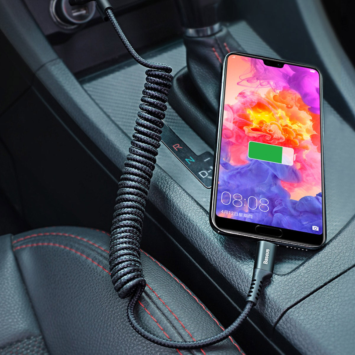 baseus-fish-eye-usb-c-spring-coiled-cable-2a-charging-480mbps-data-nylon-braided image 7