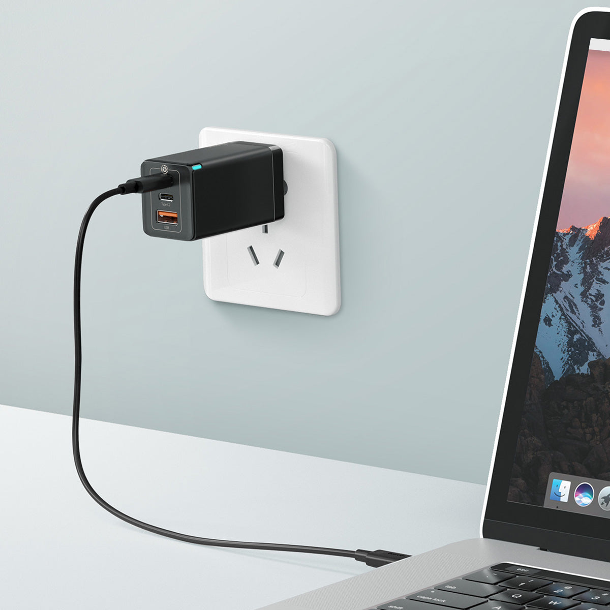 baseus-gan2-3-port-65w-fast-wall-charger-pd-3-0-pps-multi-device-usb-c-adapter image 7
