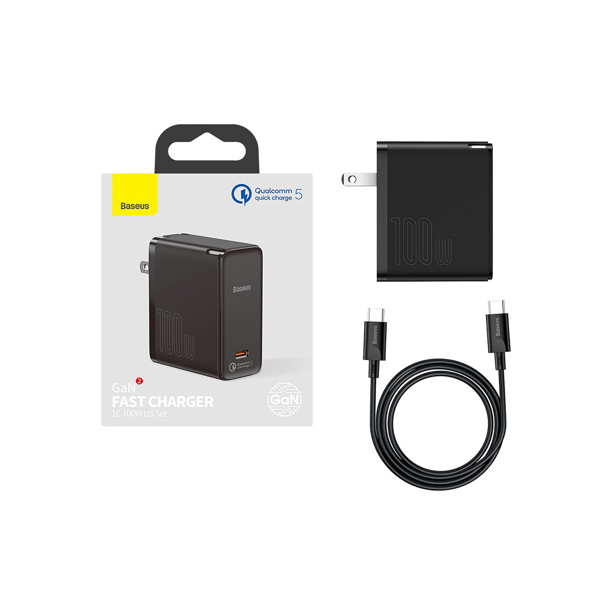 baseus-gan2-100w-usb-c-fast-wall-charger-gan-ii-quick-charge-5-0-compact-travel- image 6