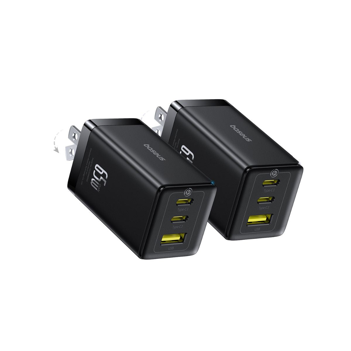 baseus-gan5-pro-65w-fast-charger-2c-u-2-pack-gan-iii-dual-usb-c-wall-charger-for image 1