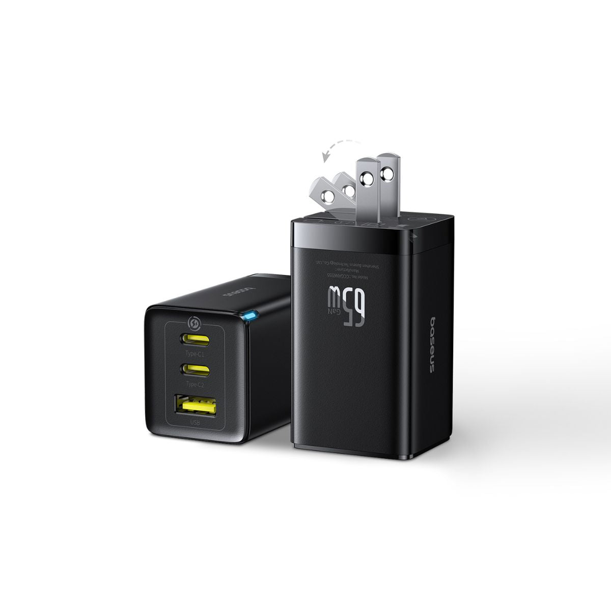 baseus-gan5-pro-65w-fast-charger-2c-u-2-pack-gan-iii-dual-usb-c-wall-charger-for image 3