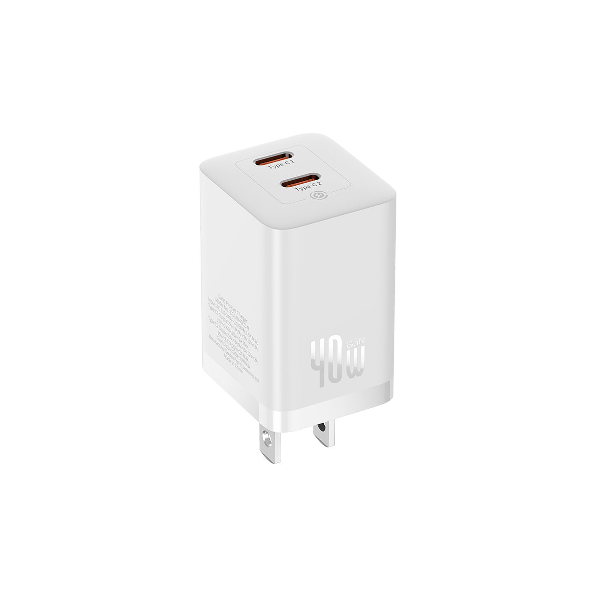 baseus-gan5-pro-dual-usb-c-fast-charger-40w-wall-charger-with-bps-2-0-power-spli image 8