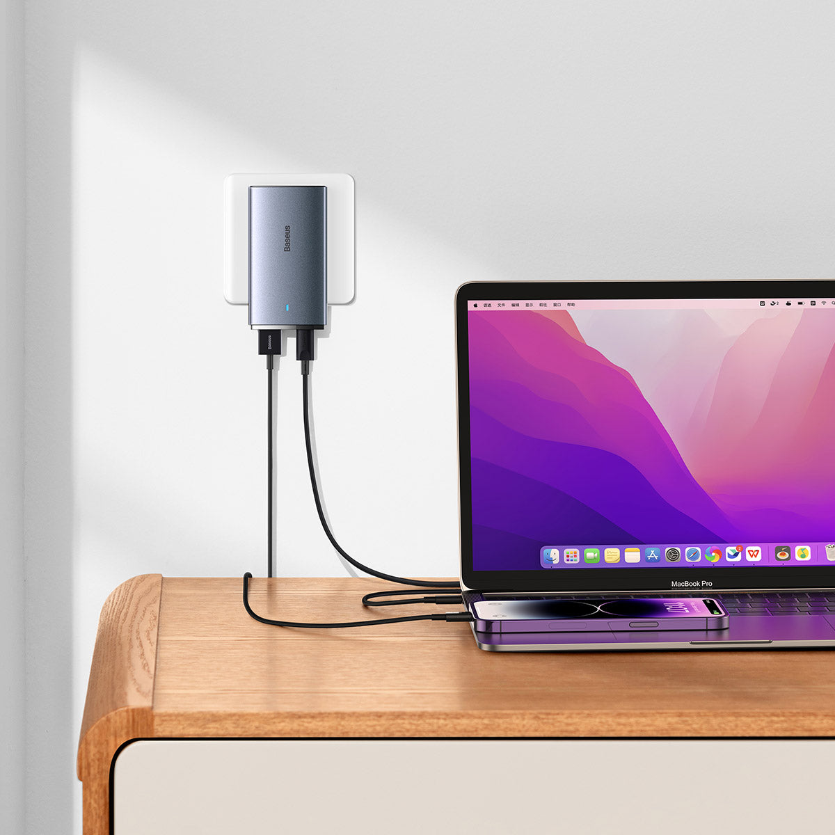 baseus-gan5-pro-usb-c-travel-adapter-65w-gan-wall-charger-with-us-uk-eu-intercha image 8