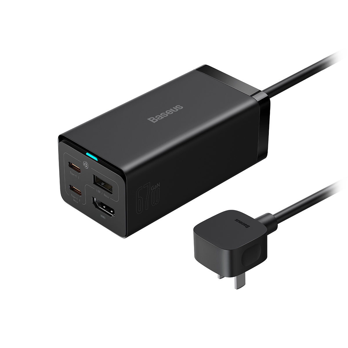 baseus-gan5-4-port-67w-charging-station-usb-c-desktop-fast-charger-with-2-usb-c- image 1