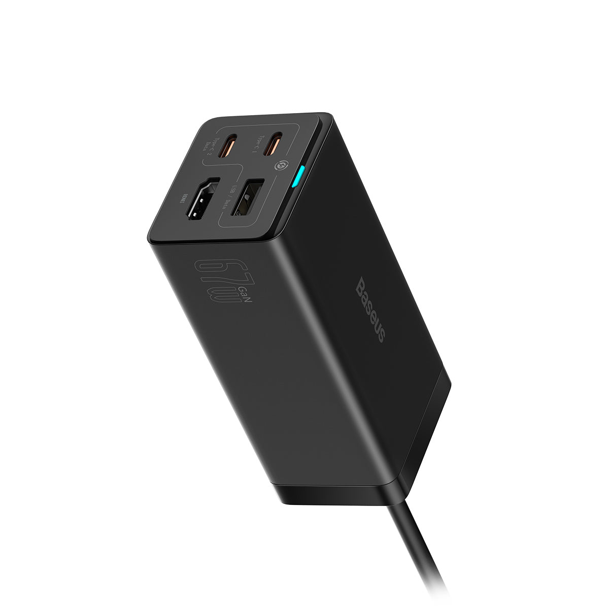 baseus-gan5-4-port-67w-charging-station-usb-c-desktop-fast-charger-with-2-usb-c- image 2