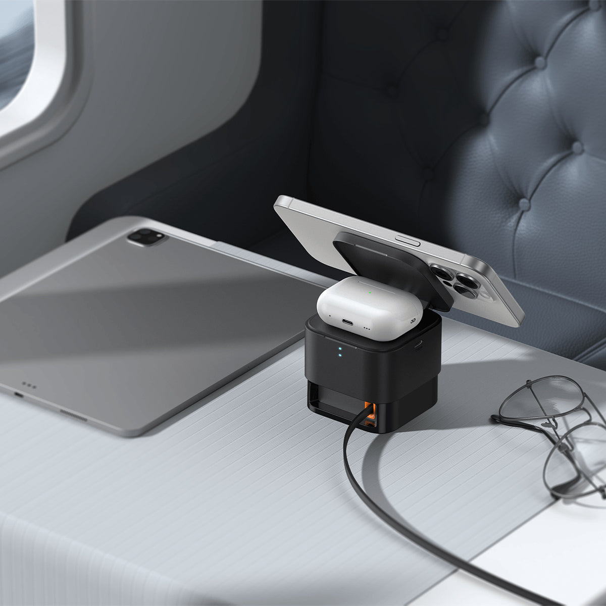 baseus-magpro-2-in-1-magnetic-wireless-charger-25w-foldable-qi2-charging-station image 7