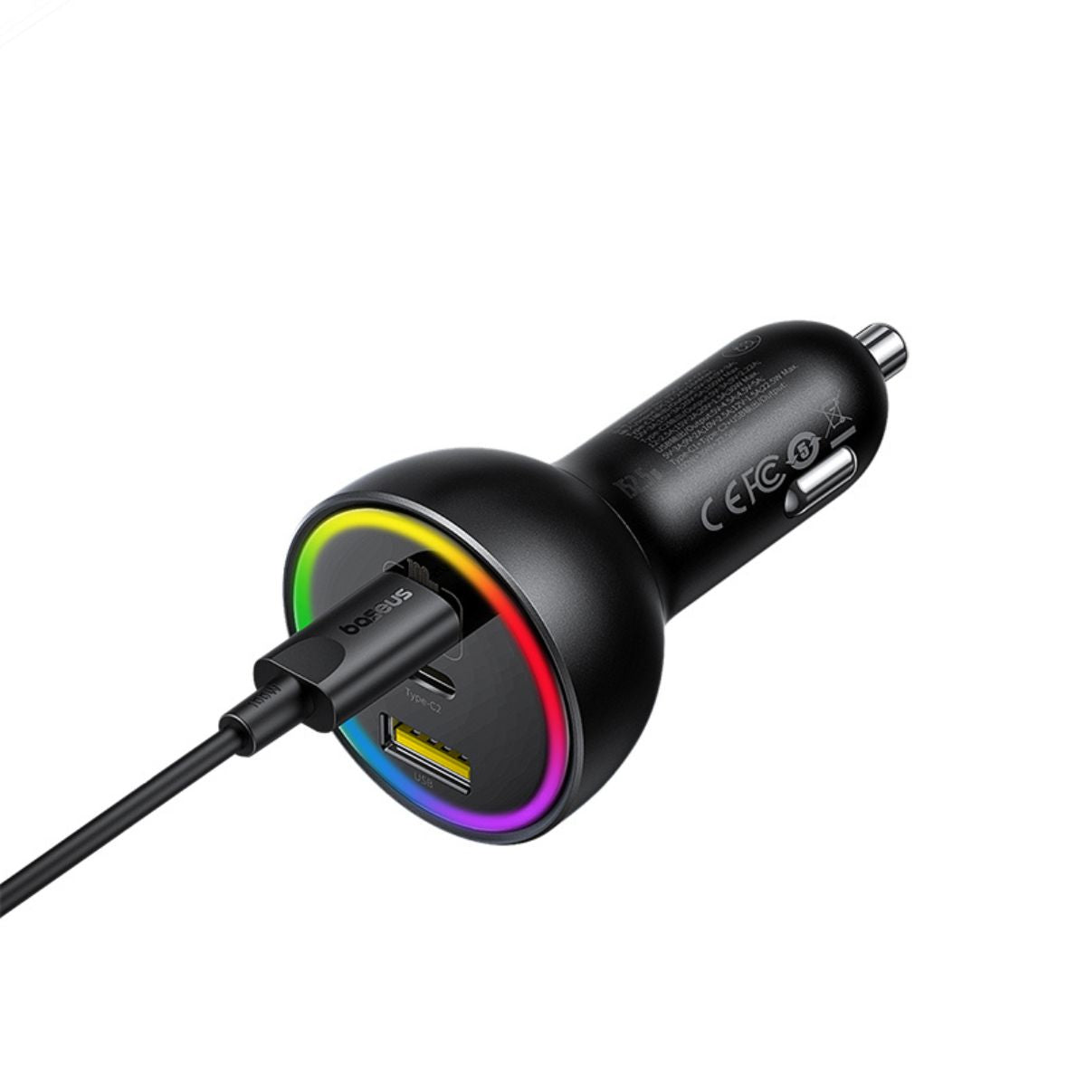 baseus-multi-port-fast-charge-car-charger-set-c-c-u-152-5w-three-port-in-car-cha image 5