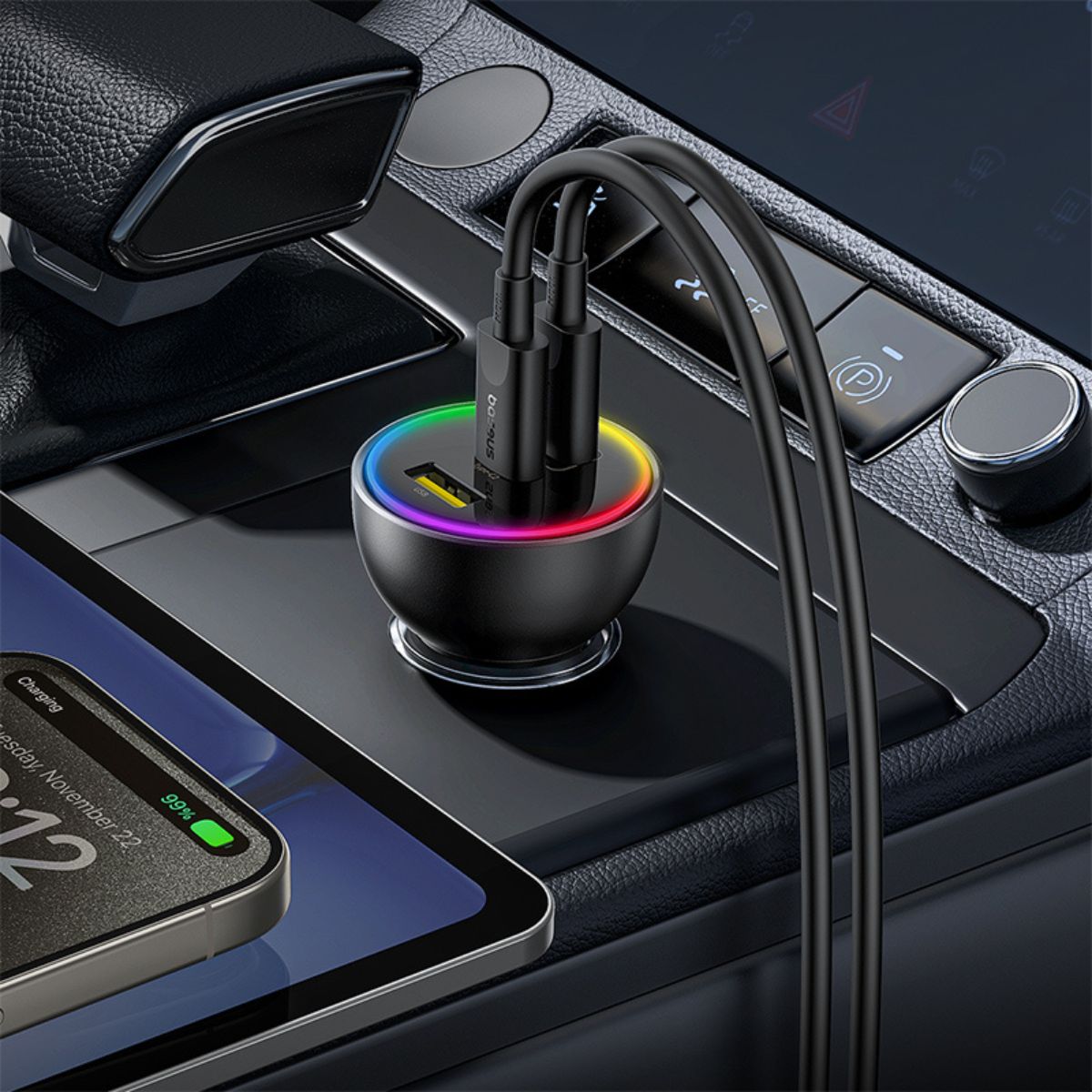 baseus-multi-port-fast-charge-car-charger-set-c-c-u-152-5w-three-port-in-car-cha image 7