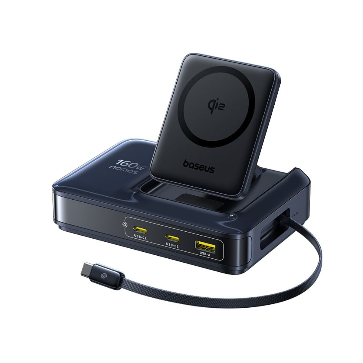 baseus-nomos-nh21-5-in-1-160w-desktop-charging-station-with-smart-power-allocati image 1