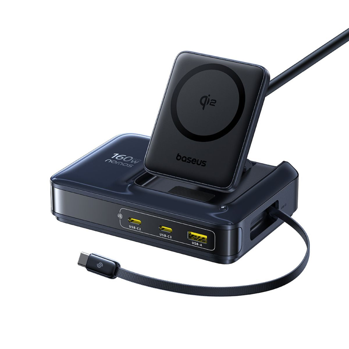 baseus-nomos-nh21-5-in-1-160w-desktop-charging-station-with-smart-power-allocati image 3