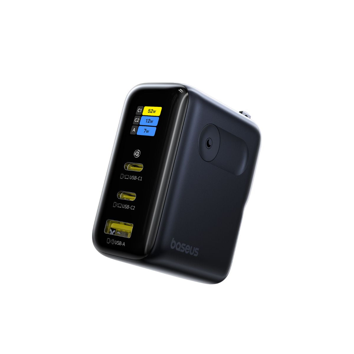 baseus-picogo-ae21-100w-fast-charger-2c-u-gan-wall-charger-with-real-time-digita image 2