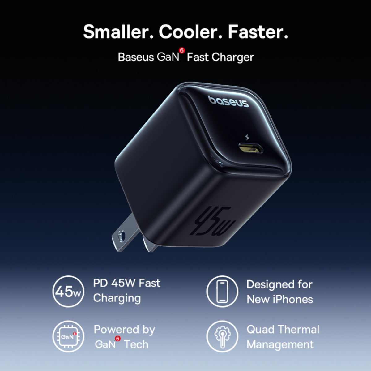 baseus-picogo-gan6-45w-usb-c-wall-charger-2-pack-compact-dual-port-fast-charger- image 6