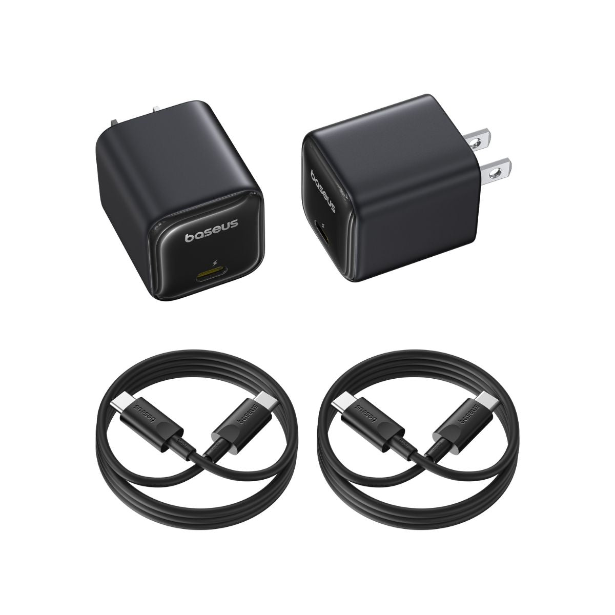 baseus-picogo-gan6-45w-usb-c-wall-charger-2-pack-compact-dual-port-fast-charger- image 2
