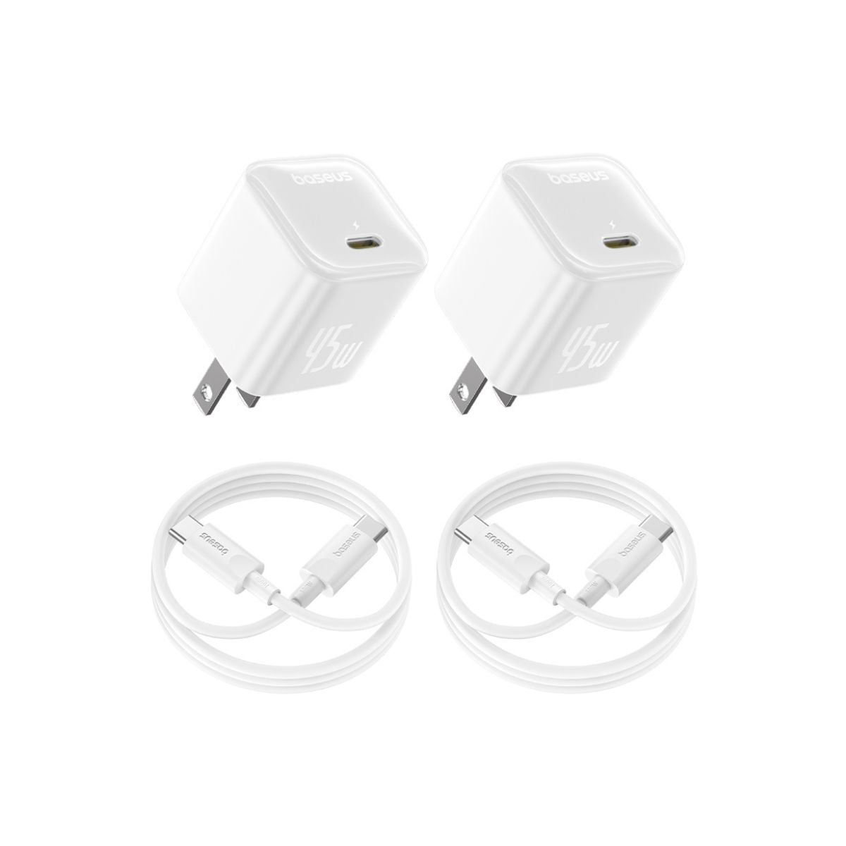 baseus-picogo-gan6-45w-usb-c-wall-charger-2-pack-compact-dual-port-fast-charger- image 8