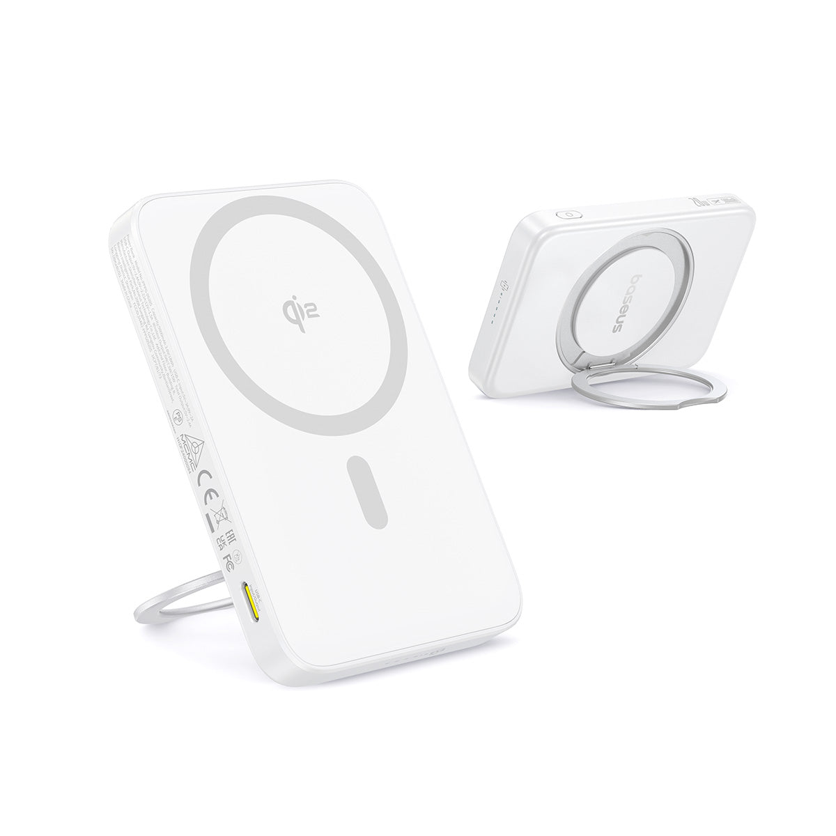 baseus-picogo-magnetic-power-bank-qi2-5000mah-20w-with-ring-kickstand-ultra-slim image 3