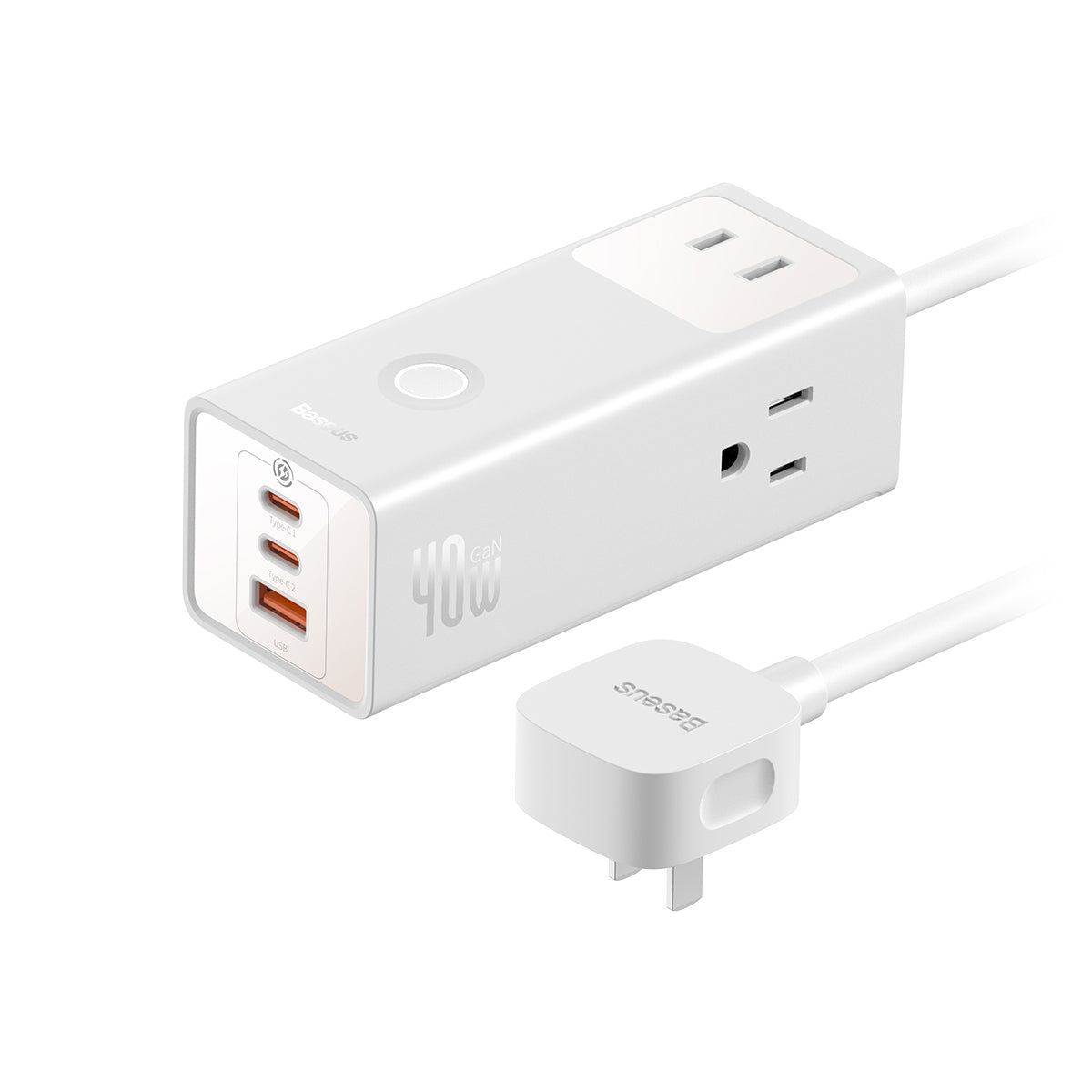 baseus-powercombo-pro-6-port-40w-usb-c-power-strip-with-3-ac-outlets image 1