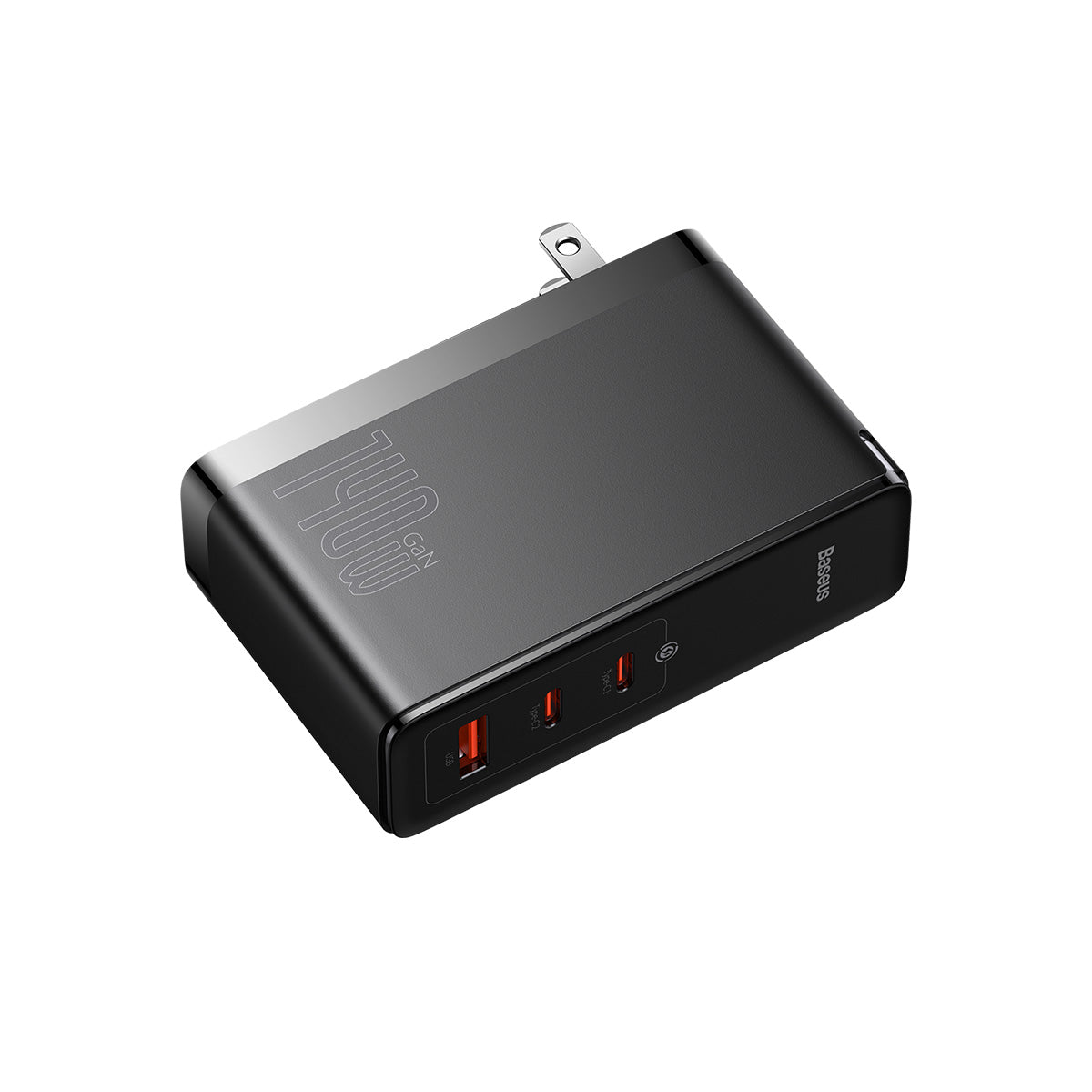 baseus-powermega-3-port-140w-gan-fast-wall-charger-for-laptops-and-phones image 3