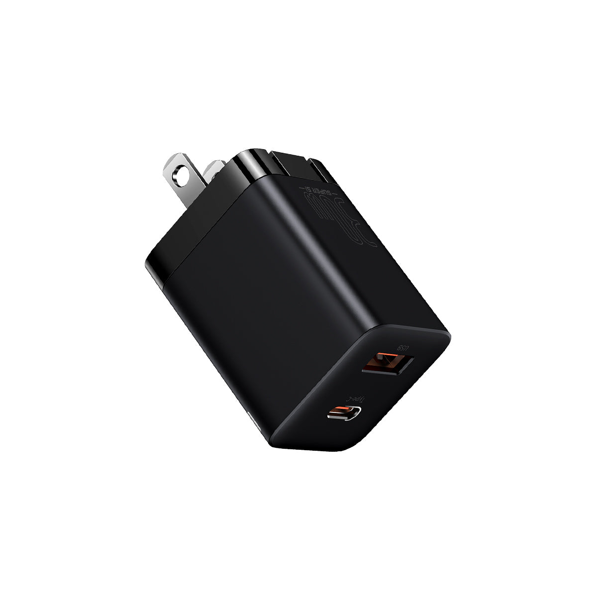 baseus-super-si-pro-dual-port-fast-charger-30w-usb-c-usb-a-wall-charger-with-dyn image 3
