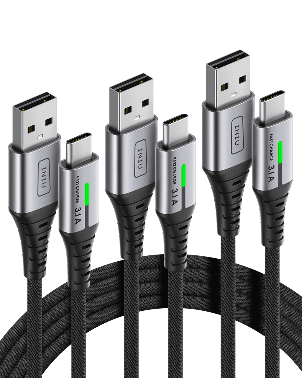 iniu-d5c-qc3-0-fast-charging-usb-type-c-cable-3-pack-1-6ft-6-6ft-x2-3-1a-usb-a-t image 1