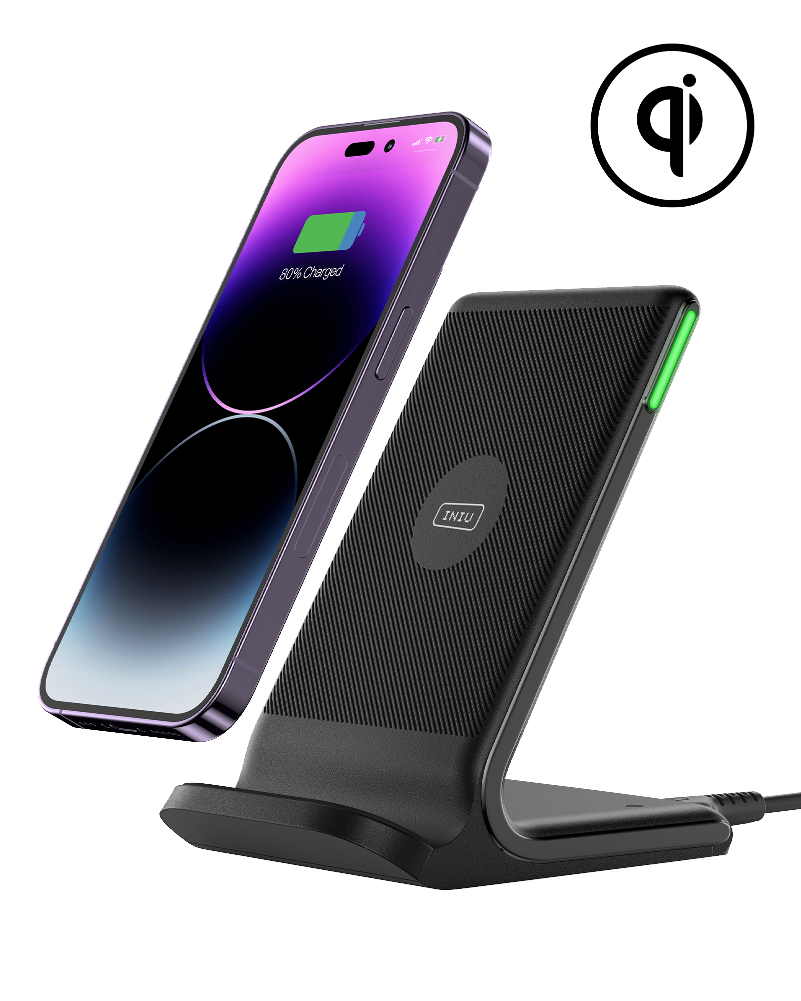 iniu-i211-15w-qi-certified-wireless-charger-with-sleep-friendly-adaptive-light image 2
