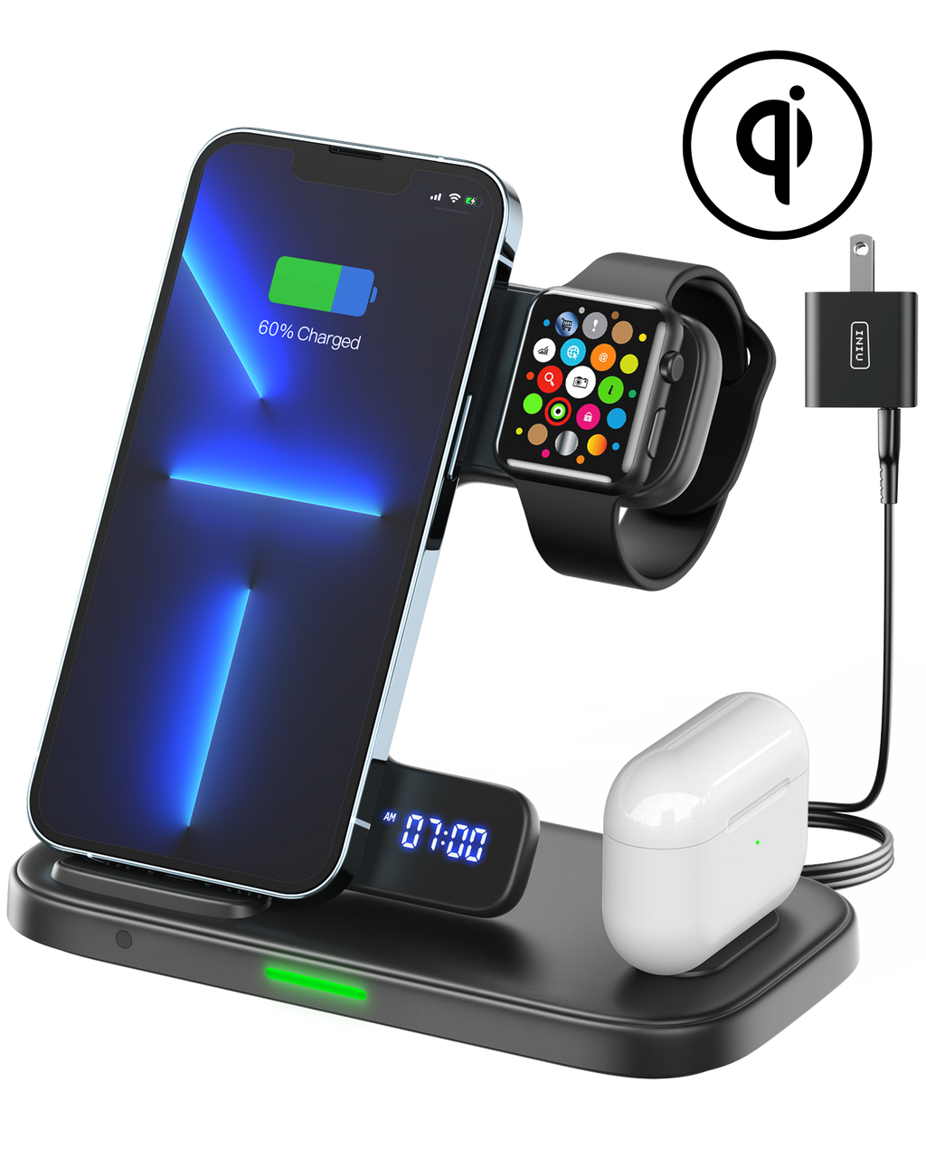 iniu-i220-qi-certified-3-in-1-fast-wireless-charging-station-for-iphone-airpods- image 1