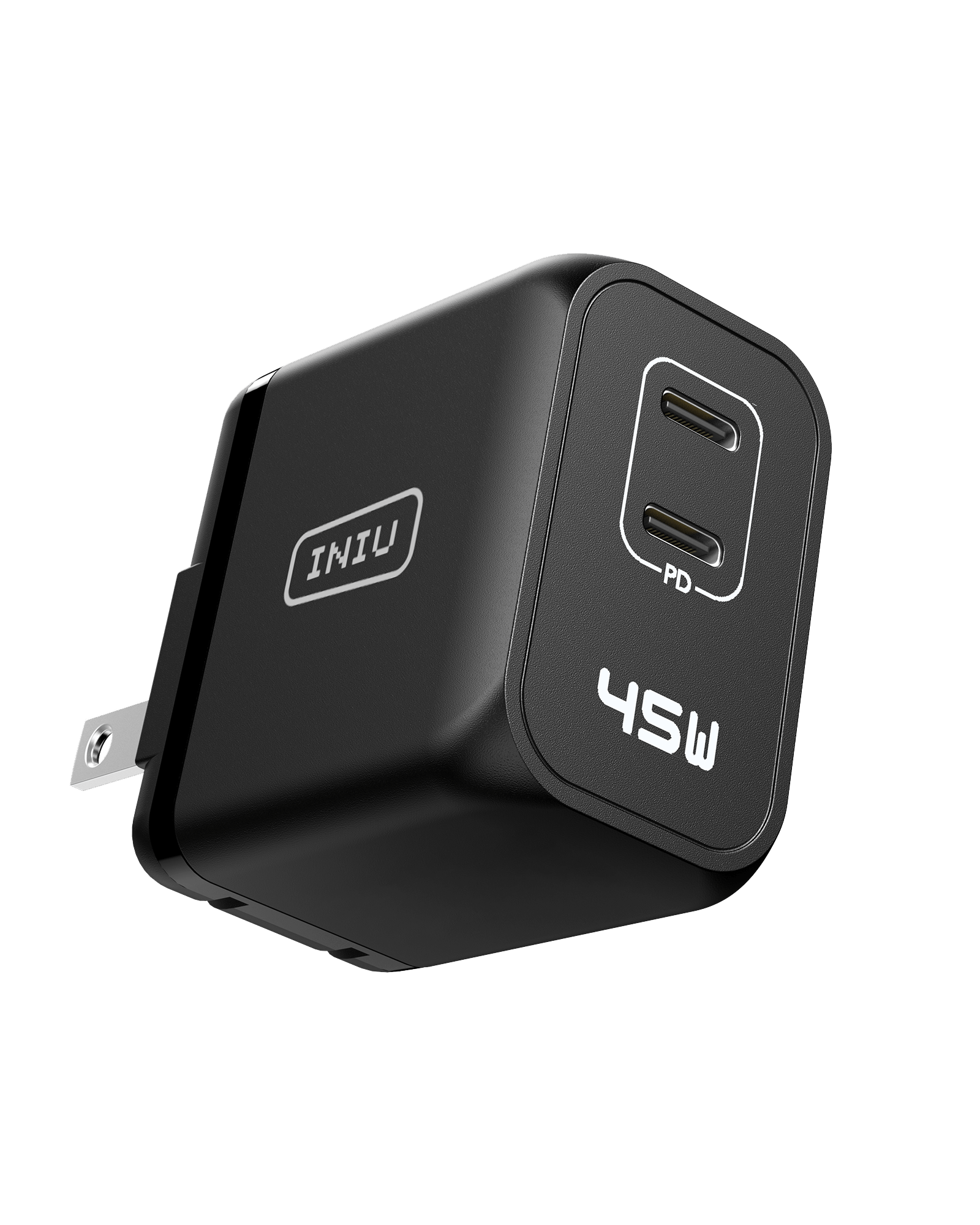 iniu-i622-45w-dual-port-gan-wall-charger-with-foldable-plug-pd-fast-charge image 2