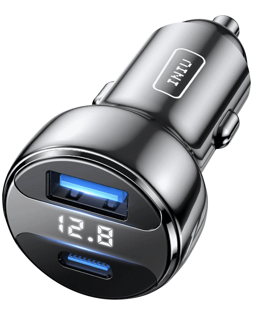 iniu-i711-66w-2-port-ultra-fast-car-charger-with-pd-3-0-usb-c-qc-4-0-usb-and-vol image 1