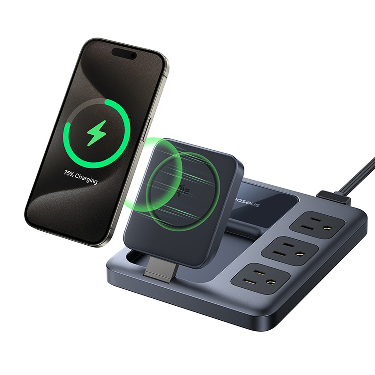 baseus-nomos-8-in-1-charging-station-qi2-67w-wired-and-wireless-desktop-charger- image 4