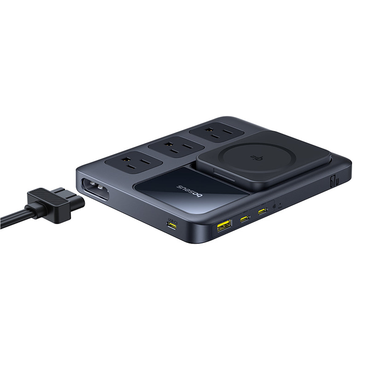 baseus-nomos-8-in-1-charging-station-qi2-67w-wired-and-wireless-desktop-charger- image 7