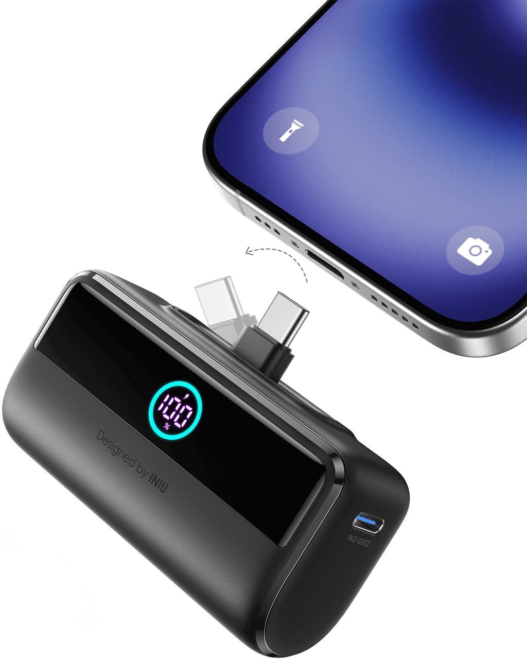 iniu-carry-p45-power-bank-22-5w-5500mah-pocket-portable-charger-with-usb-c image 1