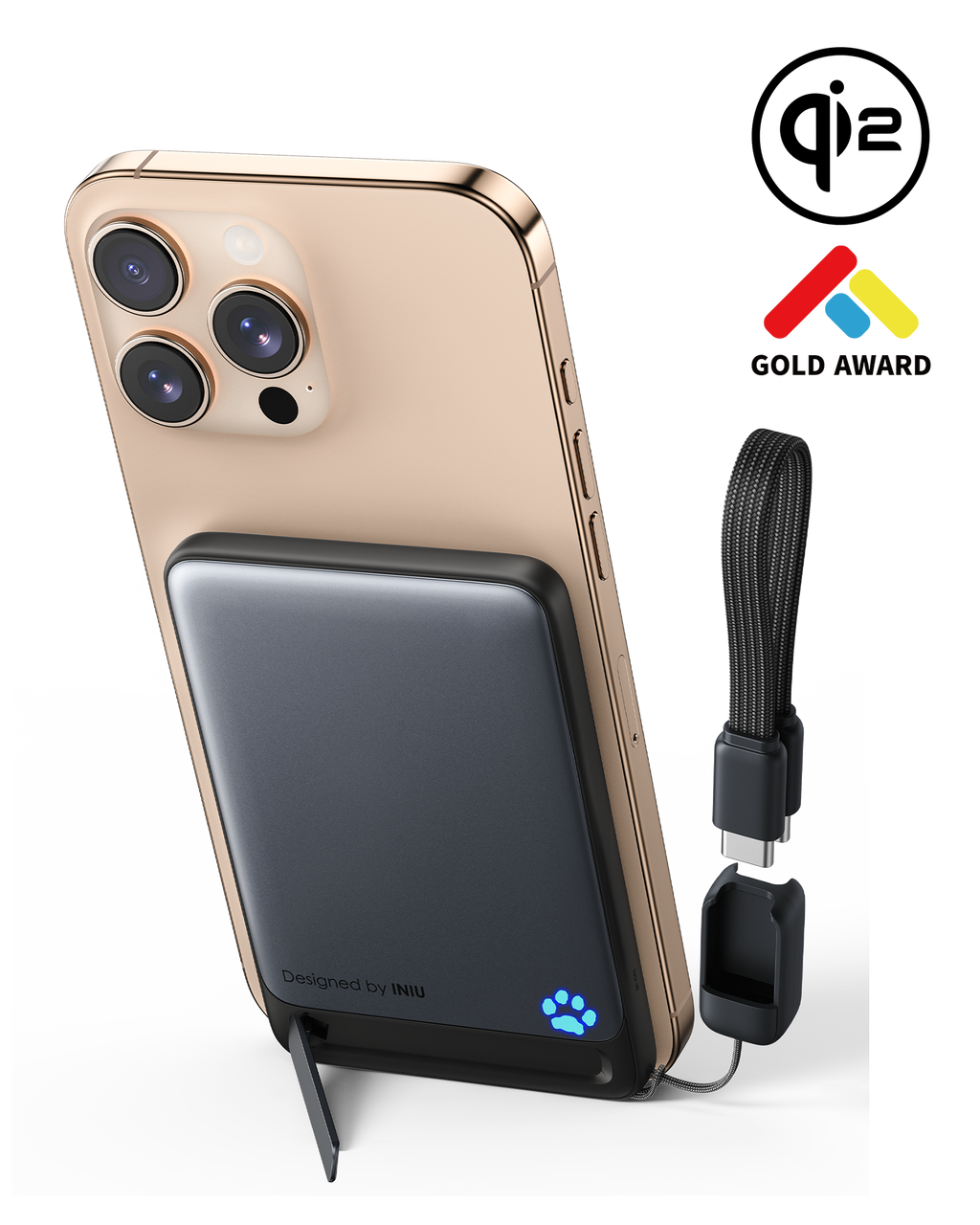 iniu-snapgo-p71-qi2-magnetic-power-bank-magsafe-15w-wireless-20w-pd-wired-5-000m image 1