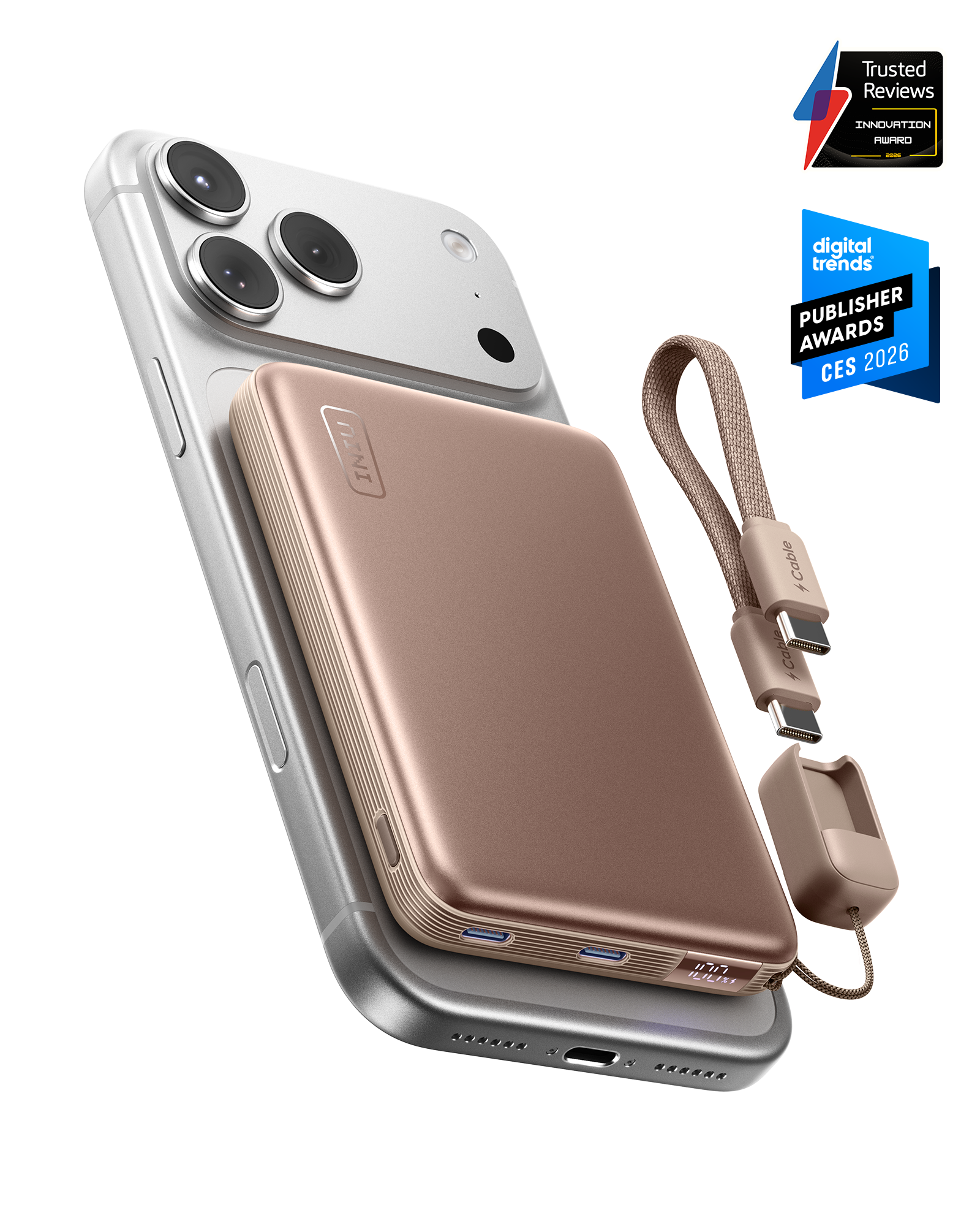 iniu-snapgo-air-10000mah-qi2-2-25w-magnetic-wireless-power-bank-with-45w-usb-c-g image 2