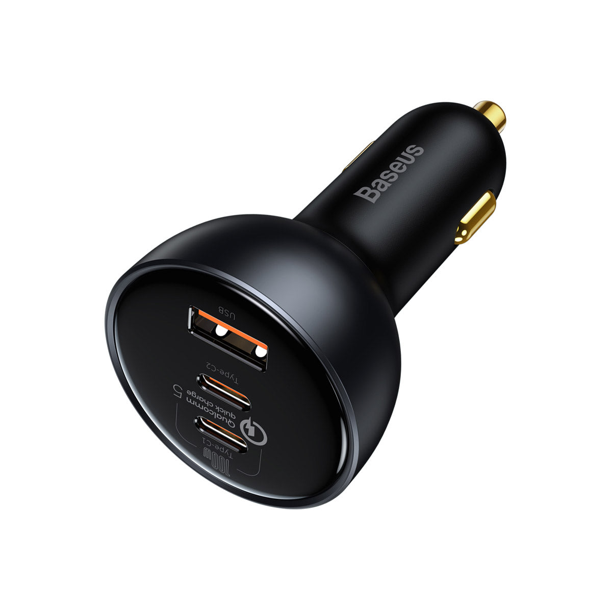 baseus-160w-usb-c-car-charger-3-port-fast-car-charger-adapter-with-100w-pd-outpu image 3