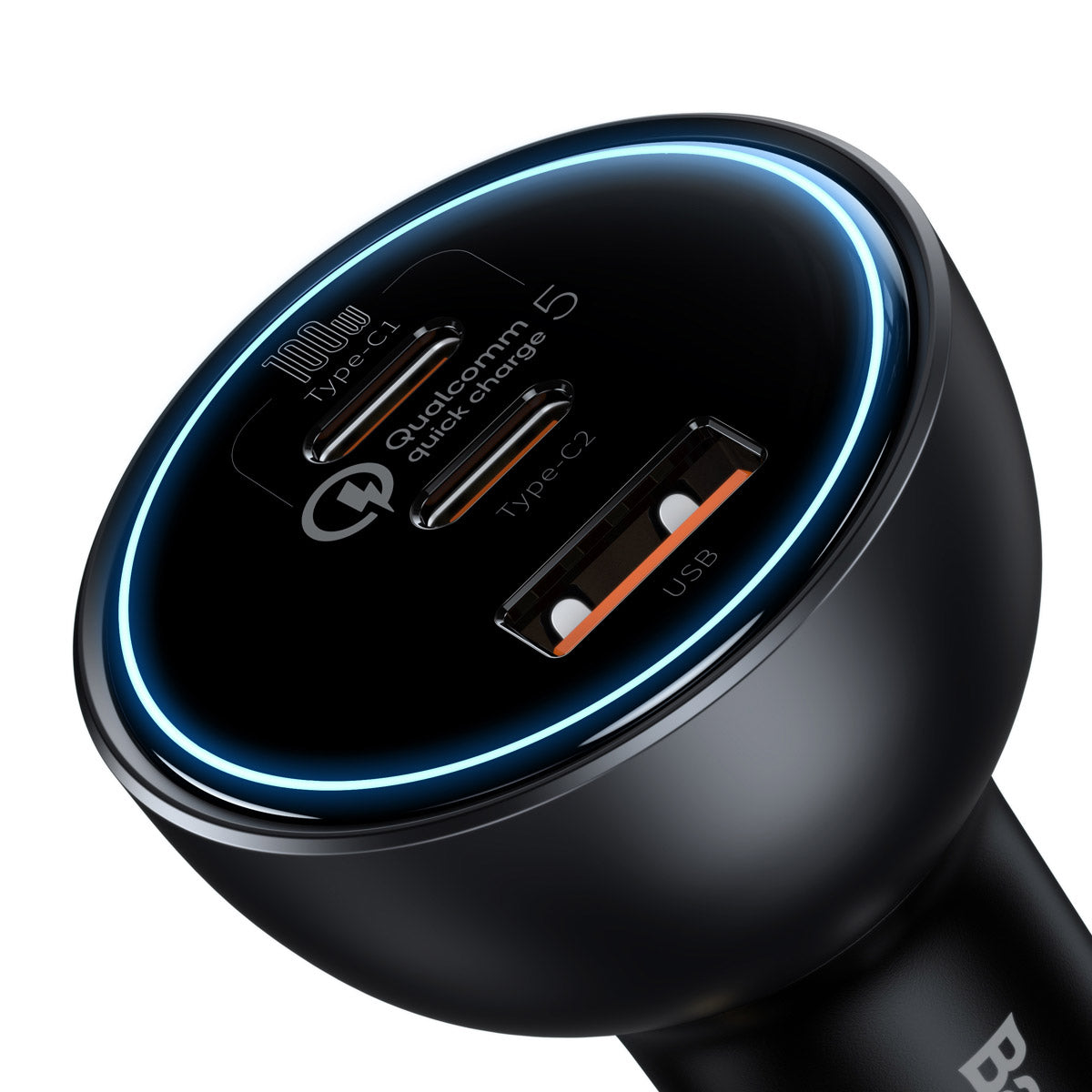 baseus-160w-usb-c-car-charger-3-port-fast-car-charger-adapter-with-100w-pd-outpu image 5